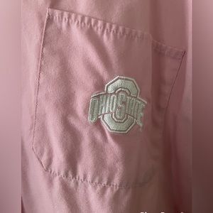 Pink Ohio state scrub top